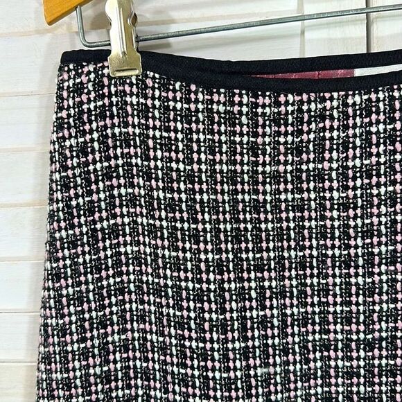 Chico’s Tweed Skirt Size 1 (8) Y2K Lightweight Fringe Trim - Picture 3 of 8